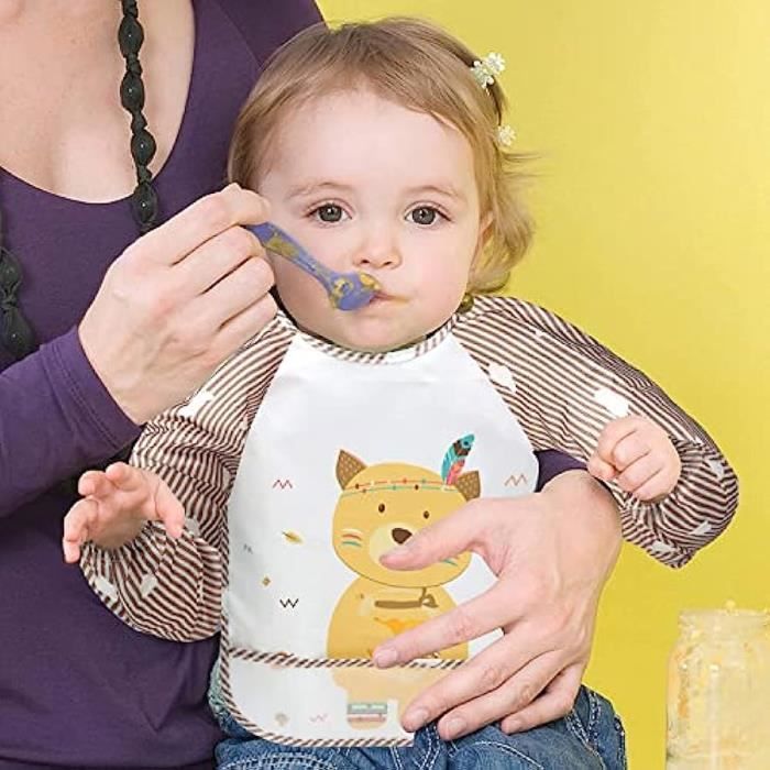 Bavoir Tablier Enfant Art Blouse Bavoir À Manches Longues Bavoir À