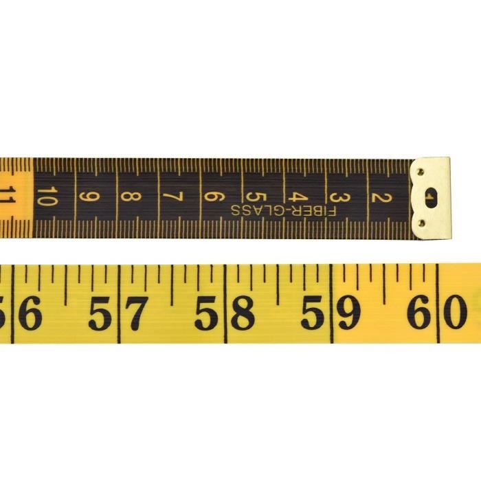 5pcs 300cm 120 Couture mesure suivant un régime en tissu jaune Craft Règle Ruban  à mesurer 
