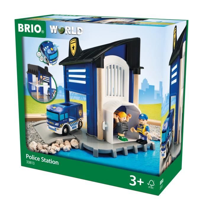 Caserne De Pompiers Brio World - Jouet En Bois Avec Camion Son Et Lumière - Pour Enfants Dès 3 Ans
