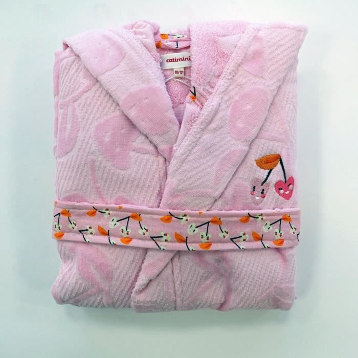 Peignoir De Bain Fille Escapade Kawaii 6 8 Ans 100 Coton 400 GSM Rose Cdiscount Maison