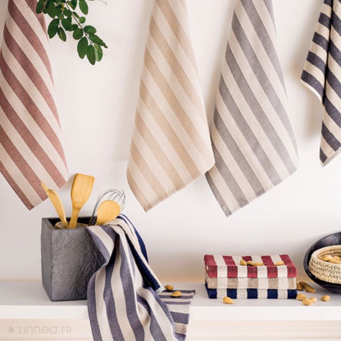 Lot De 2 Torchons De Cuisine Éponge Fruitful 50x50 Cm Gris Acier