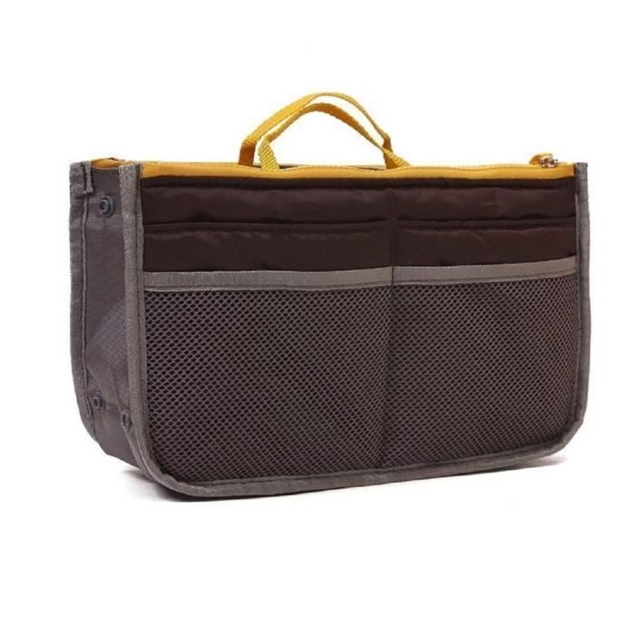 Lot de Organiseurs de Sac Gris Bordeaux 13 Poches