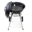 Barbecue à charbon KOOKI - Modèle 45613 - Cuve et couvercle en acier émaillé - Grille de cuisson en acier - Noir-2