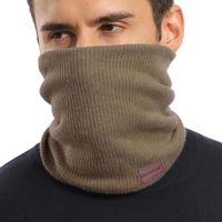 Écharpe Hommes Hiver Tubulaire Foulard Ski Chaud Cache Cou-Cou Hiver Écharpe Coupe Cagoule Cache-Élastique Épais Doux Fleece Type1-marron Foncé - Prêt-à-Porter