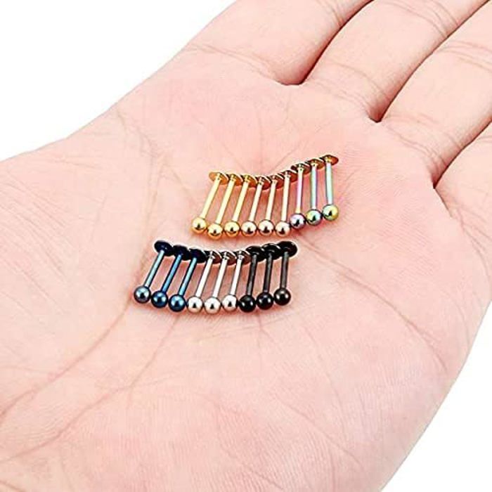 16G Piercing Cartilage Tragus Helix d'oreilles Acier Chirurgical et