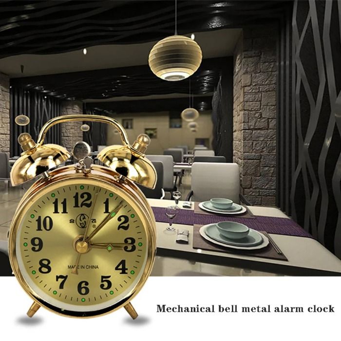 Ancienne Horloge De Table D.R.P. Avec Réveil - G.M - Fonctionnelle - Vintage