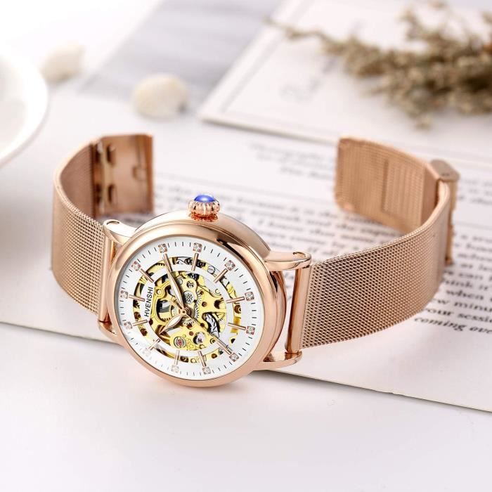Montre M canique Automatique Femme Lumineuses Montre Squelette