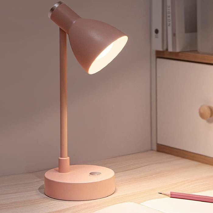 Lampe de table led sans fil rechargeable, lampe de chevet dimmable tactile  chambre, 90° réglable lampe de bureau fille pas ch[72] - Cdiscount Maison