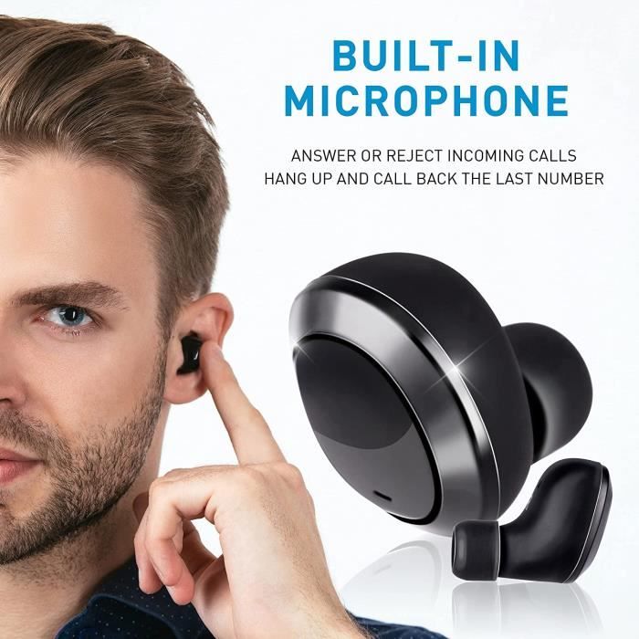 Grundig True Wireless Bluetooth Ecouteurs 5 Heures d autonomie Charge USB C Noir 1384 Cdiscount TV Son Photo