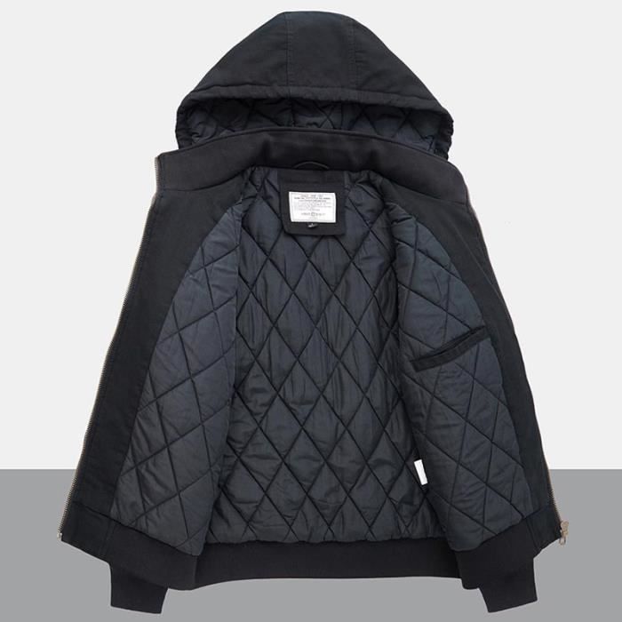 Doudoune Capuche Fourrure Homme Blouson Capuche Homme Hiver