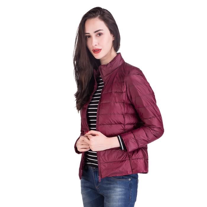 Doudoune legere bordeaux sale femme