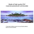 Garosa affiche pour aquarium Affiche adhésive de plage d'arbre de noix de coco d'effet 3D pour la décoration de réservoir de-3