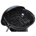 Barbecue à charbon KOOKI - Modèle 45613 - Cuve et couvercle en acier émaillé - Grille de cuisson en acier - Noir-3