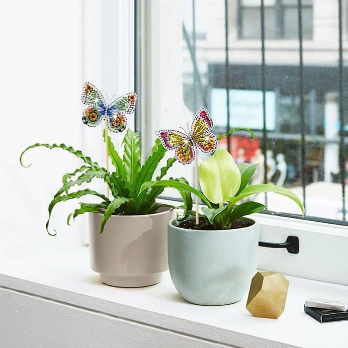 8 Pièces Diamond Painting Papillons Kit Papillons Décoration De Jardin