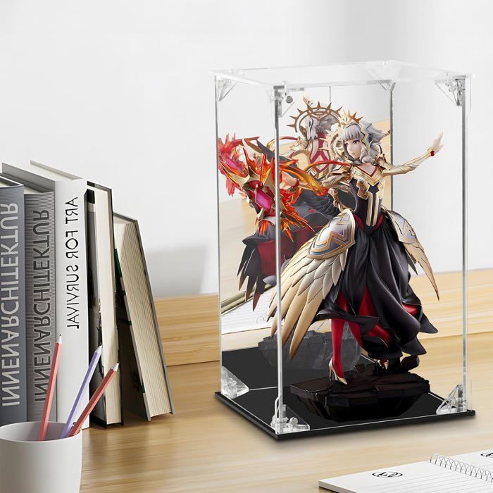 Boîte de présentation en Acrylique Transparent étanche à la poussière modèle de vitrine coloré