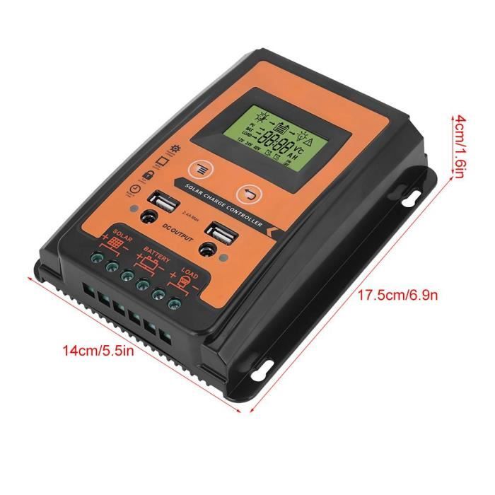 Generic Contrôleur De Charge Solaire PWM Intelligent 30A 12V/24V Avec Deux Ports USB - Prix pas cher | CI