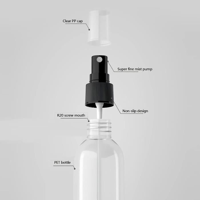 Lot De 8 Flacons Spray Vides 100ml Ysimple - Avec Entonnoirs, Pour Voyage