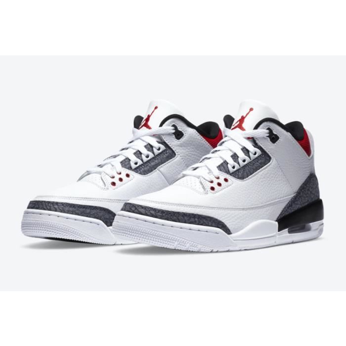Chaussures de running Nike Air Jordan 3 Low Retro pour homme et femme blanc Cdiscount Sport