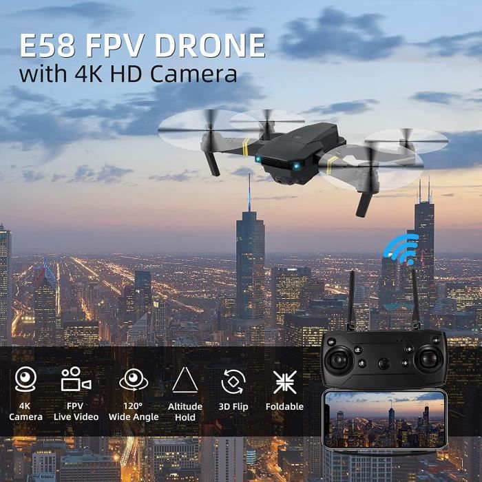 Drone TECH DISCOUNT - TD® - Caméra HD 1080p - Extérieur - 23 min  d'autonomie - Cdiscount Jeux - Jouets