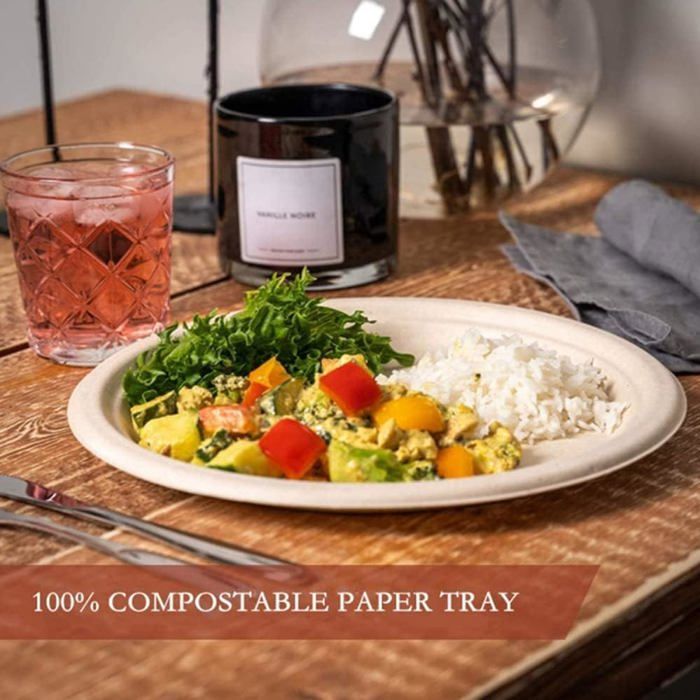 Lot de 50 assiettes en carton super rigides 100 % | FindTheDeal Lot de 50 assiettes en carton super rigides 100 % | FindTheDeal