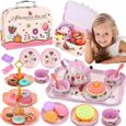 Service à Thé Pour Enfants 50 PCS - Jouet Cuisine Avec Valise - Idéal Dès 3 Ans