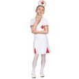 Déguisement d'infirmière pour fille - Blanc - Polyester - Carnaval ou fête déguisée-0