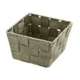 Wenko 20913100 Adria Corbeille Mini pour Salle de Bain Carr/é Taupe Dimensions 14 x 14 x 9 cm
