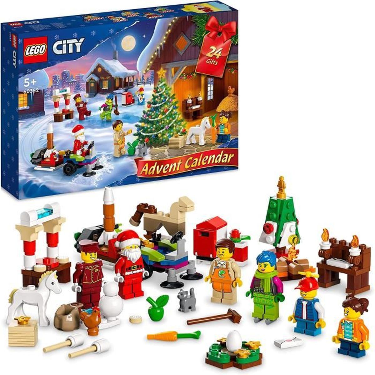 LEGO 60352 City Le Calendrier de l #39 Avent 2022 Jouet pour Enfants de 5