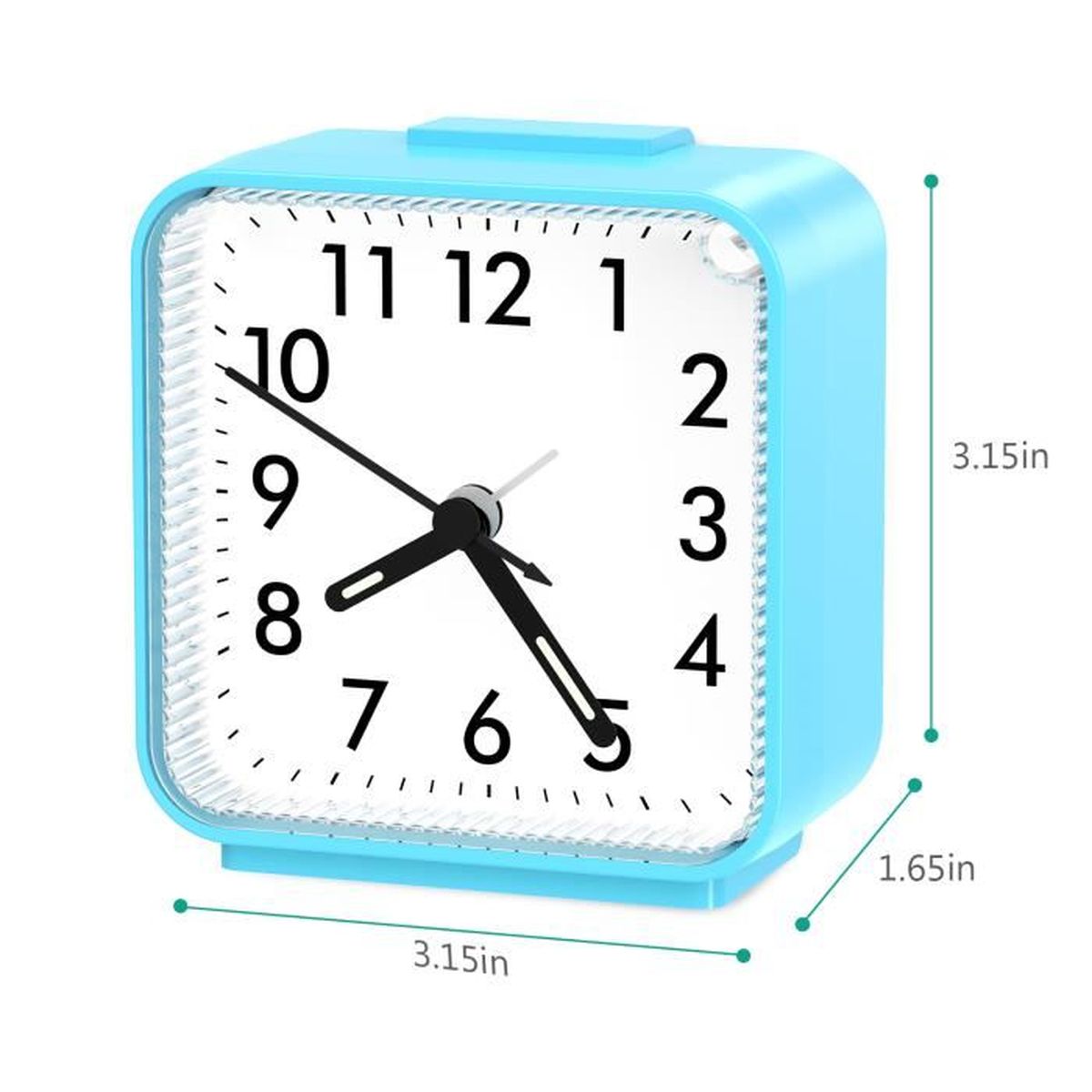 Réveil Vintage En Acier, Réveil Analogique De Chevet Style Années 70