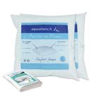 ALPES BLANC Pack 4 pièces-2 Oreillers Naturels en plume + 2 sous taies coton 65x65 cm