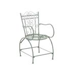 Chaise d'extérieur - CLP - Sheela - Fer forgé - Vert antique - Confortable avec accoudoirs