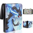 JUFU JUFU Classeur Carte Capacité de 50 pages de 900 Cartes Porte Cartes en cuir Imperméable fermeture éclair un cadeau les garçons et filles