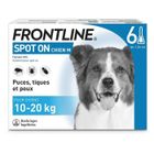 Frontline Spot On chien - Anti-puces anti-tiques pour chien M - 10-20kg - 6 pipettes