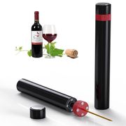 Tire-Bouchon Électrique Qpractiko Noir - Professionnel Avec Bec Verseur Anti-Goutte Et Bouchon Vide-Air - Pour Vin