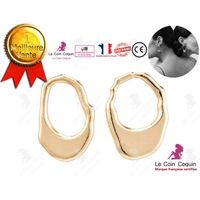 LCC® boucles d'oreille creole grande femme fille rondes bijoux anneaux couleur dorés hommes design vintage retro pas cher