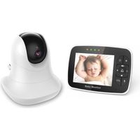 Moniteur pour Bébé MAGICFOX BabyPhone 3.5" - Caméra rotative 360° - Vision Nocturne - Mode VOX