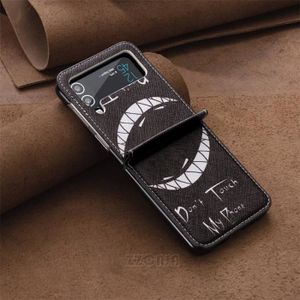 COQUE - BUMPER Tapez 9-pour Z Flip 4-Coque en cuir pour Samsung G
