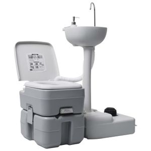 WC - TOILETTES AKOZON Toilette portable de camping et support à laver les mains Gris - AKO7646491939134