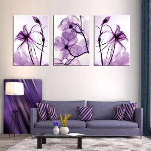 3 Ensemble Nouveau Violet Fleur Wall Art Peinture Estampes Fleur Veines Toile Mur Image Pour Chambre Encadree Achat Vente Objet Decoration Murale Cdiscount