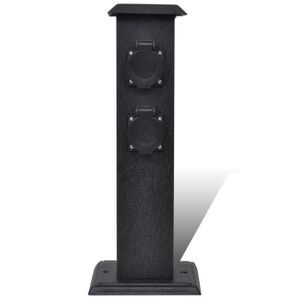 Cache Prises Electriques Borne Jardin Electrique 4 Prises Noir Achat Vente Cache Prises Cables Cdiscount