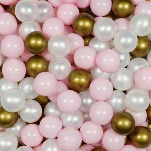 PISCINE À BALLES Mimii - Balles de piscine sèches 500 pièces - clair rosa, perle, vieil or