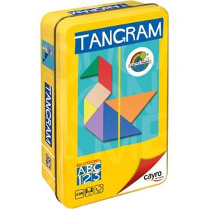 PUZZLE Tangram - + 7 Ans - Pièces En Bois Colorées - Jeu 