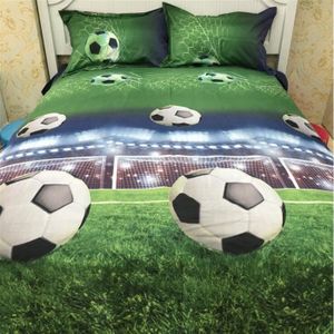 Shoot Football Soccer Simple Parure De Lit Noir Gris Enfants Garçons Réversible