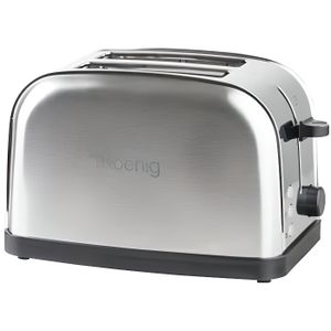 GRILLE-PAIN - TOASTER Grille-pain 2 tranches H.KOENIG TOS7 - Inox - 6 ni