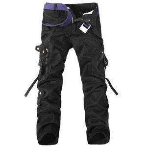 OCHENTA Homme Adultes Combat Pantalons Treillis Militaire Cargo Armee Pantalon de Travail Multi Poches Coton sans Ceinture