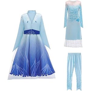 Princesse Elsa Led Light Up Robe Pour Filles Enfants Cosplay