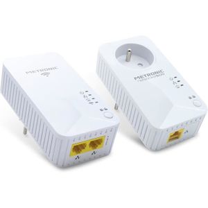 COURANT PORTEUR - CPL Prise Cpl Duo Wi-Fi 600 Mb-S Avec 2 Ports Fast Ethernet 100 Mb-S (Cpl Wi-Fi) Et 1 Port Fast Ethernet 100 Mb-S (Cpl) Et Prise [J3927]