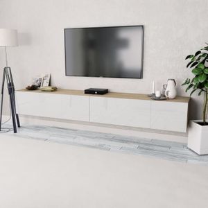 Meuble Tv Suspendu 120 Cm Achat Vente Pas Cher