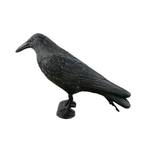 STATUE - STATUETTE STATUE,black--Simulation'oiseau corbeau noir, répu
