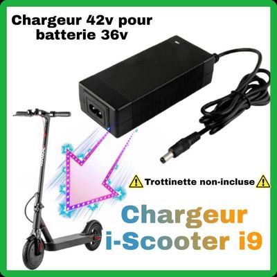 Chargeur trottinette électrique 36V 42V / 2A (connecteur GX12-3p) à  seulement 29.99 € sur